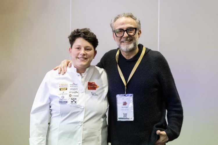 Vania Ghedini con Massimo Bottura, responsabile della visione creativa di Oro
